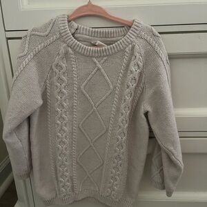 H&M Women's Cable Knit Sweater - Light Gray